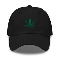 Cannabis Pot Leaf Marijuana embroidered dad hat, product image 1