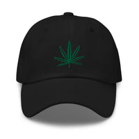 Legalize Marijuana Cannabis Pot Leaf embroidered dad hat, product image 1