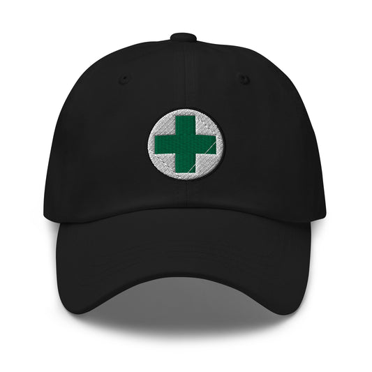 Medical Marijuana Symbol embroidered dad hat, product image 1