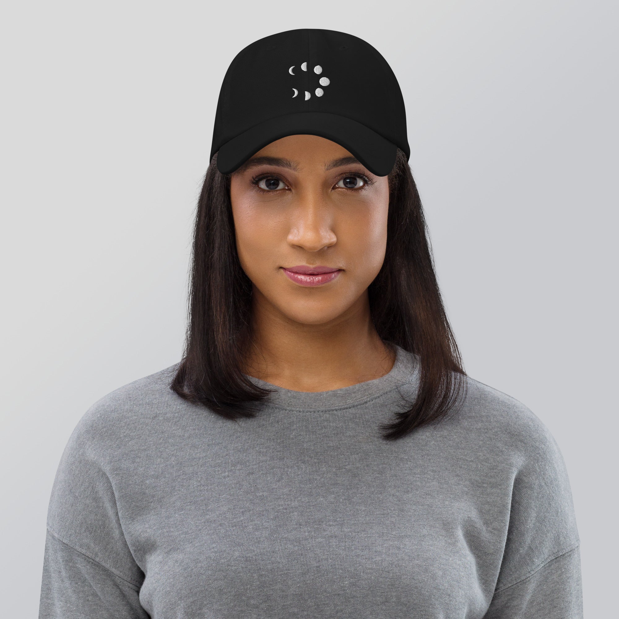 Lunar Moon Phases Embroidered Baseball Cap Dad hat - Edge of Life Designs
