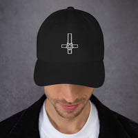 Pentacross Inverted Pentagram Cross embroidered dad hat, product image 3