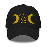 Pagan Triple Moon Goddess Symbol embroidered dad hat, product image 7