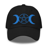 Pagan Triple Moon Goddess Symbol embroidered dad hat, product image 9