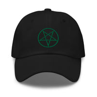 Woven Inverted Pentagram Symbol embroidered dad hat, product image 9