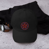 Rune Script Wiccan Ritual Pentagram embroidered dad hat, product image 3