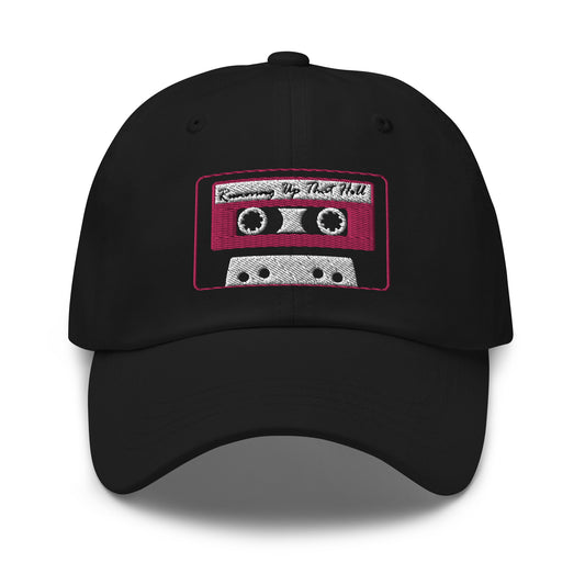 Running Up That Hill 80's Style Mix Tape embroidered dad hat, product image 1
