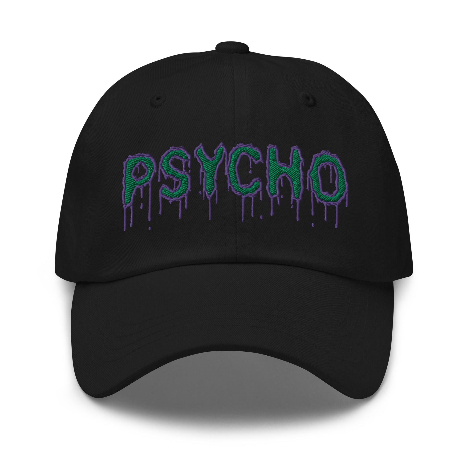 Psychobilly Horror Psycho Embroidered Baseball Cap Scifi Drip Dad hat - Edge of Life Designs