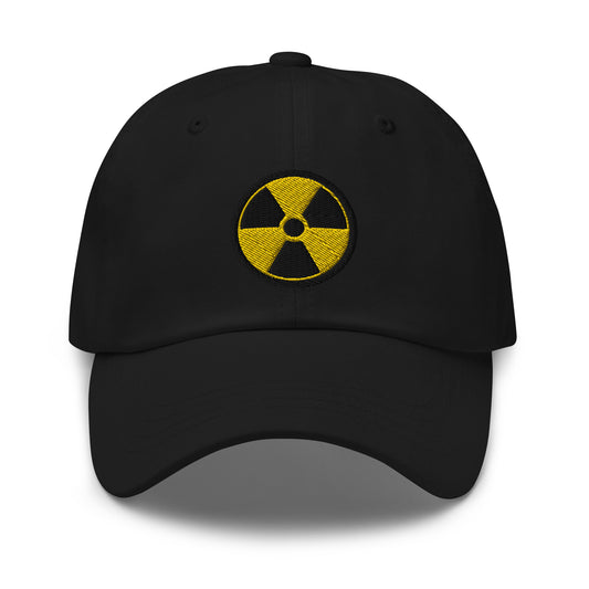 Radioactive Sign embroidered dad hat, product image 1