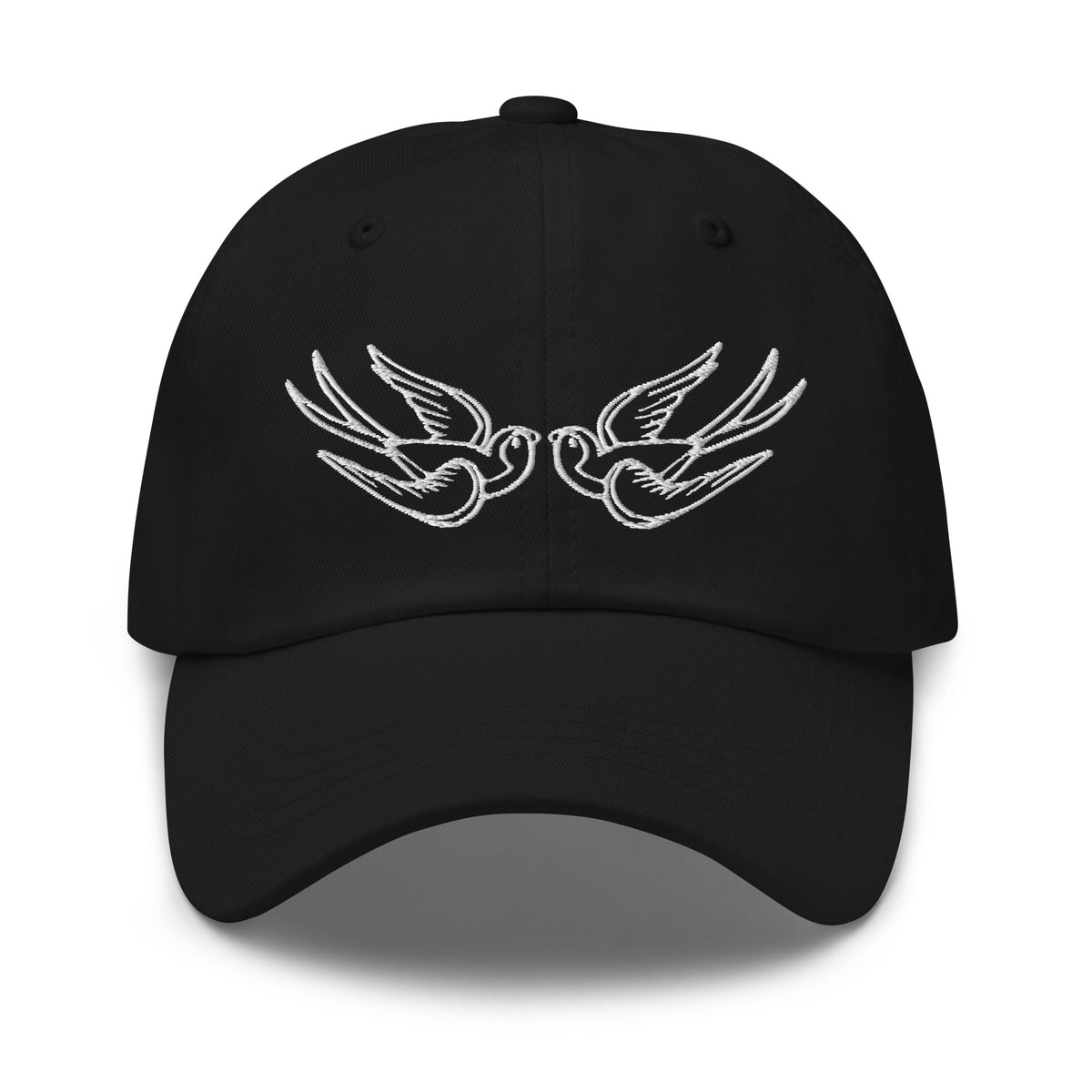 Falling Sparrows Tattoo Style Bird embroidered dad hat, product image 4