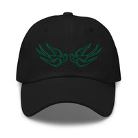 Falling Sparrows Tattoo Style Bird embroidered dad hat, product image 6