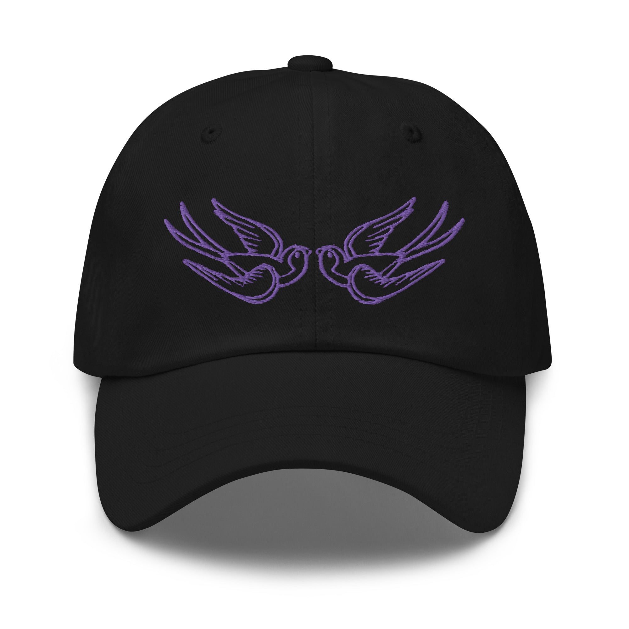 Falling Sparrows Tattoo Style Bird Embroidered Baseball Cap Dad hat - Edge of Life Designs