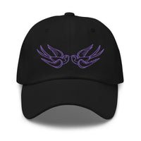 Falling Sparrows Tattoo Style Bird embroidered dad hat, product image 8