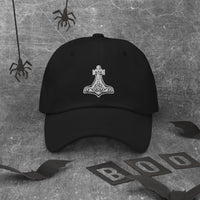 Mighty Thor's Hammer Mjolnir embroidered dad hat, product image 3