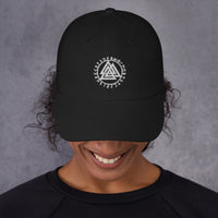 The Valknut Symbol with Viking Runes embroidered dad hat, product image 2
