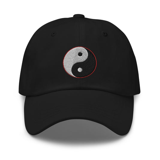 Yin and Yang Chinese Symbol embroidered dad hat, product image 1
