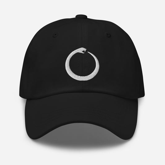 Ouroboros Snake Eating Tail Alchemy Symbol embroidered dad hat, product image 1