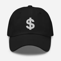 The Almighty US Dollar Sign Symbol of Money embroidered dad hat, product image 1