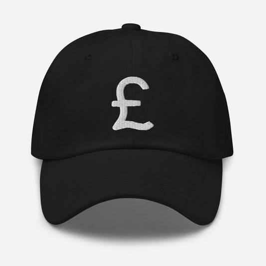 The British Pound Sterling Symbol Money Currency embroidered dad hat, product image 1