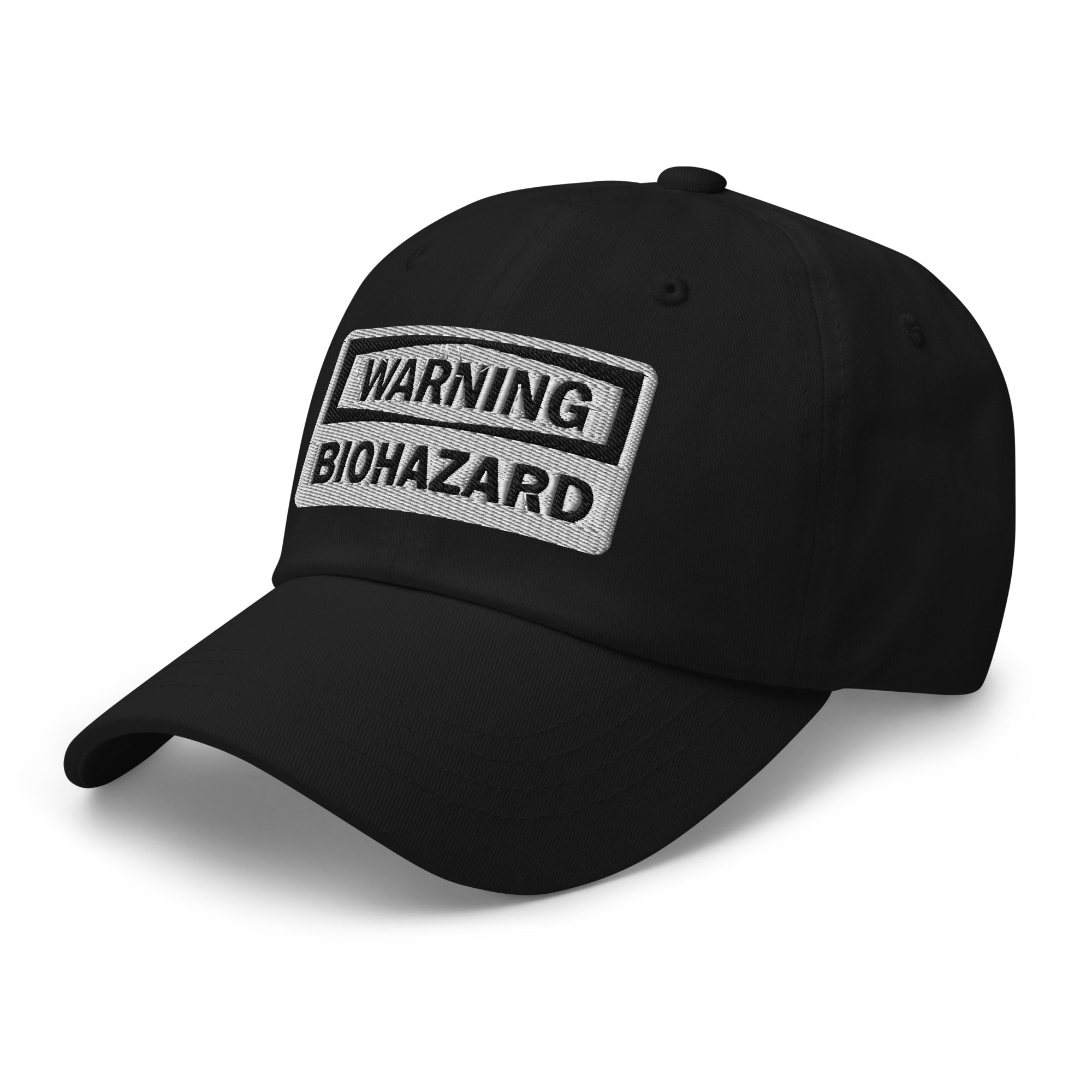 Warning Sign Bio Hazard Zombie Apocalypse Embroidered Baseball Cap Dad hat - Edge of Life Designs
