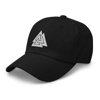 Viking Symbol Valknut Triangles of Power and Glory embroidered dad hat, product image 6