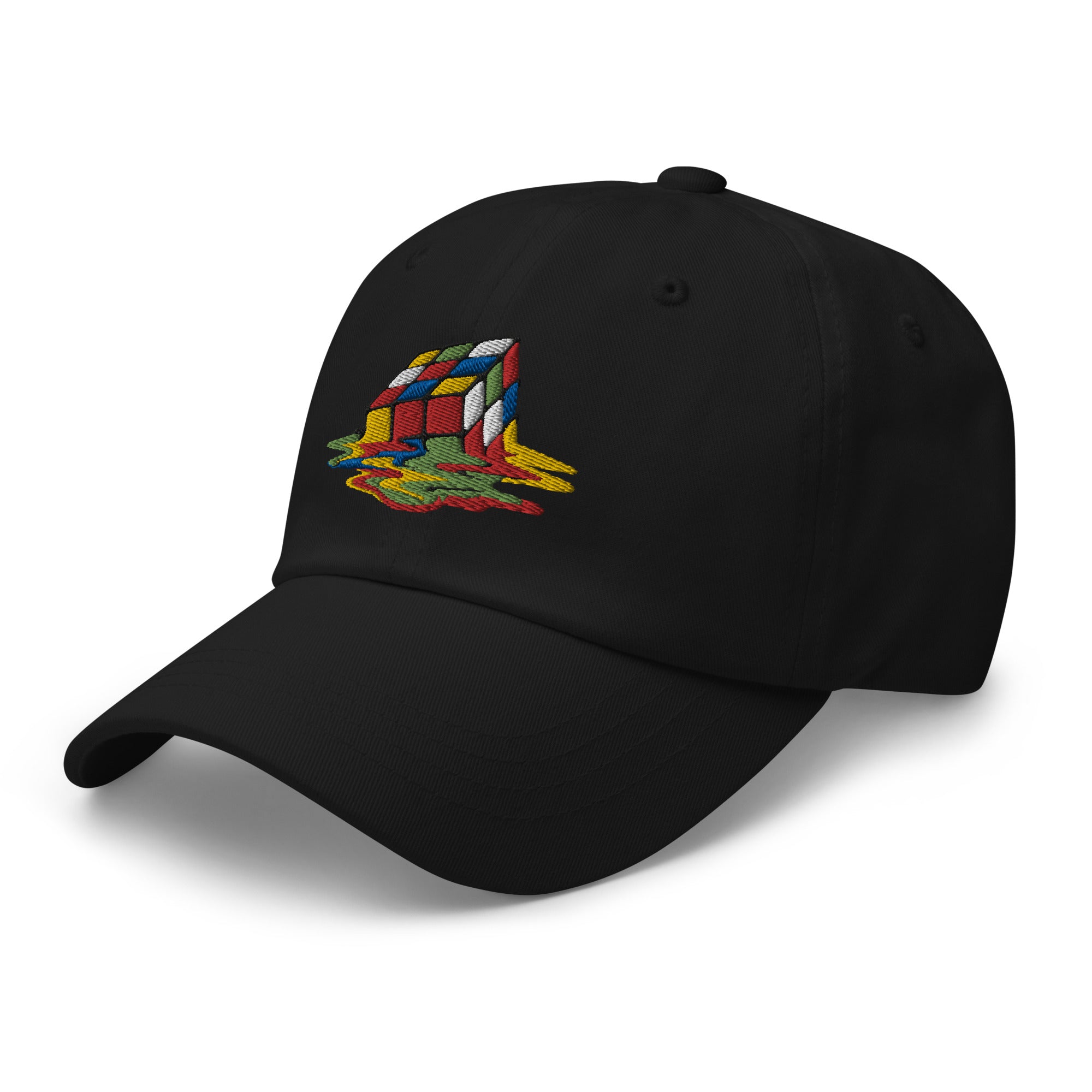 Melting Speed Cube Gaming Puzzle Box Embroidered Baseball Cap Rubik's Cube Dad hat - Edge of Life Designs