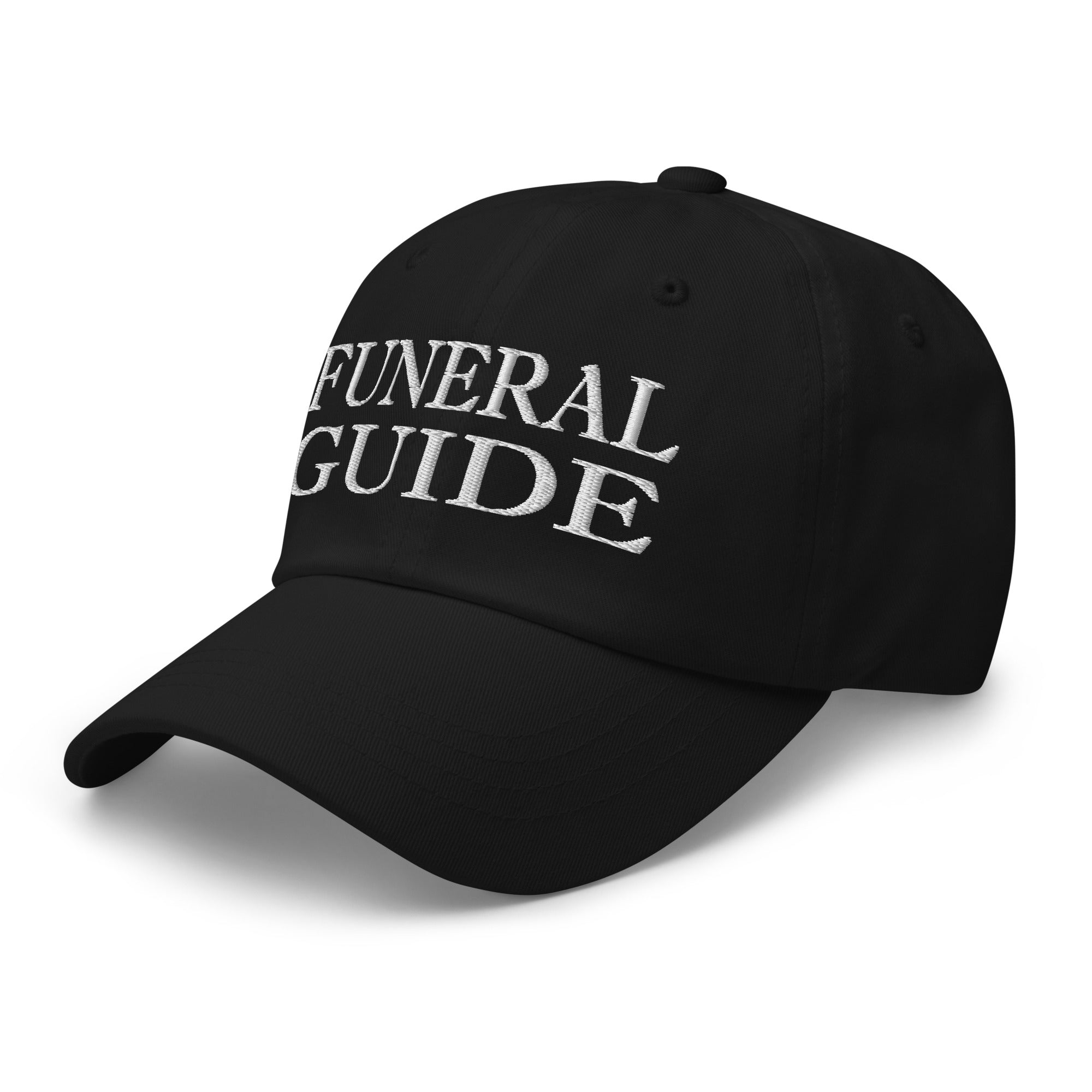 Funeral Guide Embroidered Baseball Cap Death Cosplay Dad hat - Edge of Life Designs