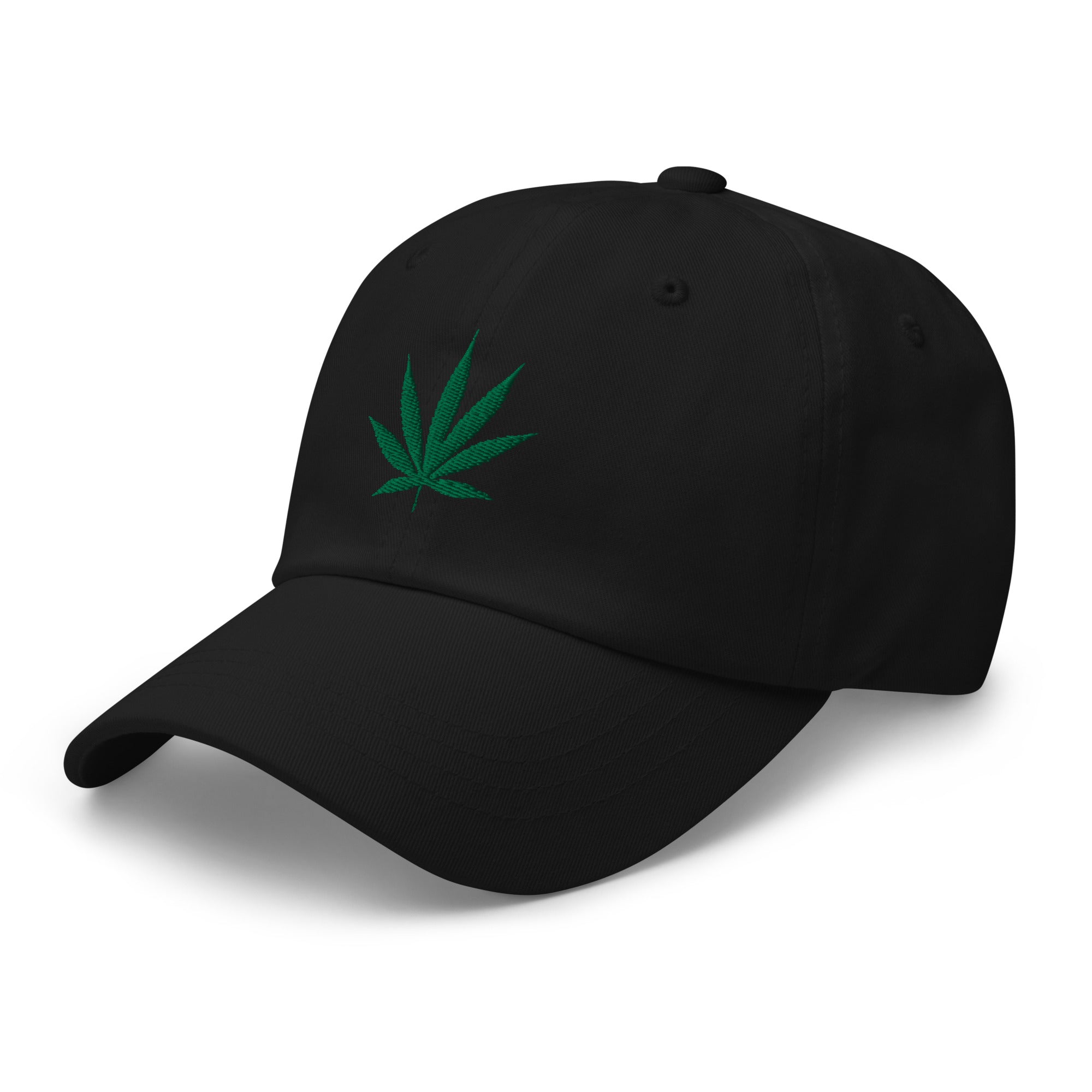 Pot Leaf Marijuana Embroidered Baseball Cap Dad hat - Edge of Life Designs