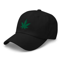 Marijuana Leaf Cannabis Plant embroidered dad hat, product image 5