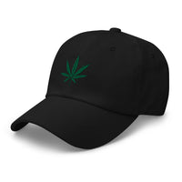 Cannabis Pot Leaf Marijuana embroidered dad hat, product image 5