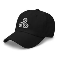 Triskelion or Triskeles Spiral embroidered dad hat, product image 5