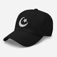 Star and Crescent Moon Ancient Symbol embroidered dad hat, product image 3