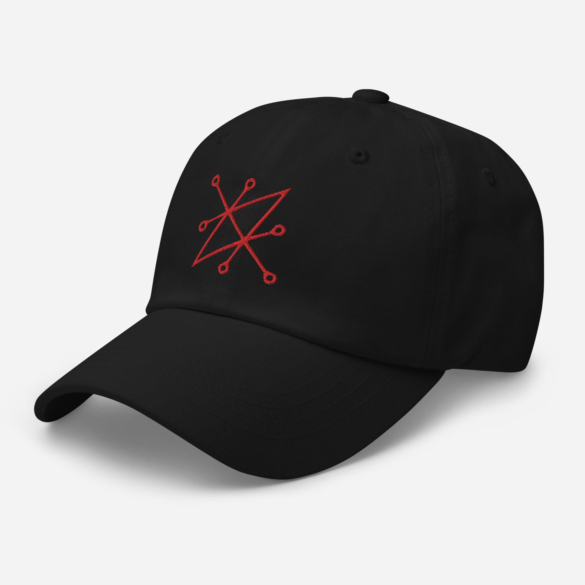 Red Sigil of Fallen Angel Azazel Occult Symbol Embroidered Baseball Cap Dad hat