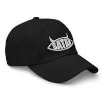 Satan Fish with Horns Religious Satire embroidered dad hat, product image 5