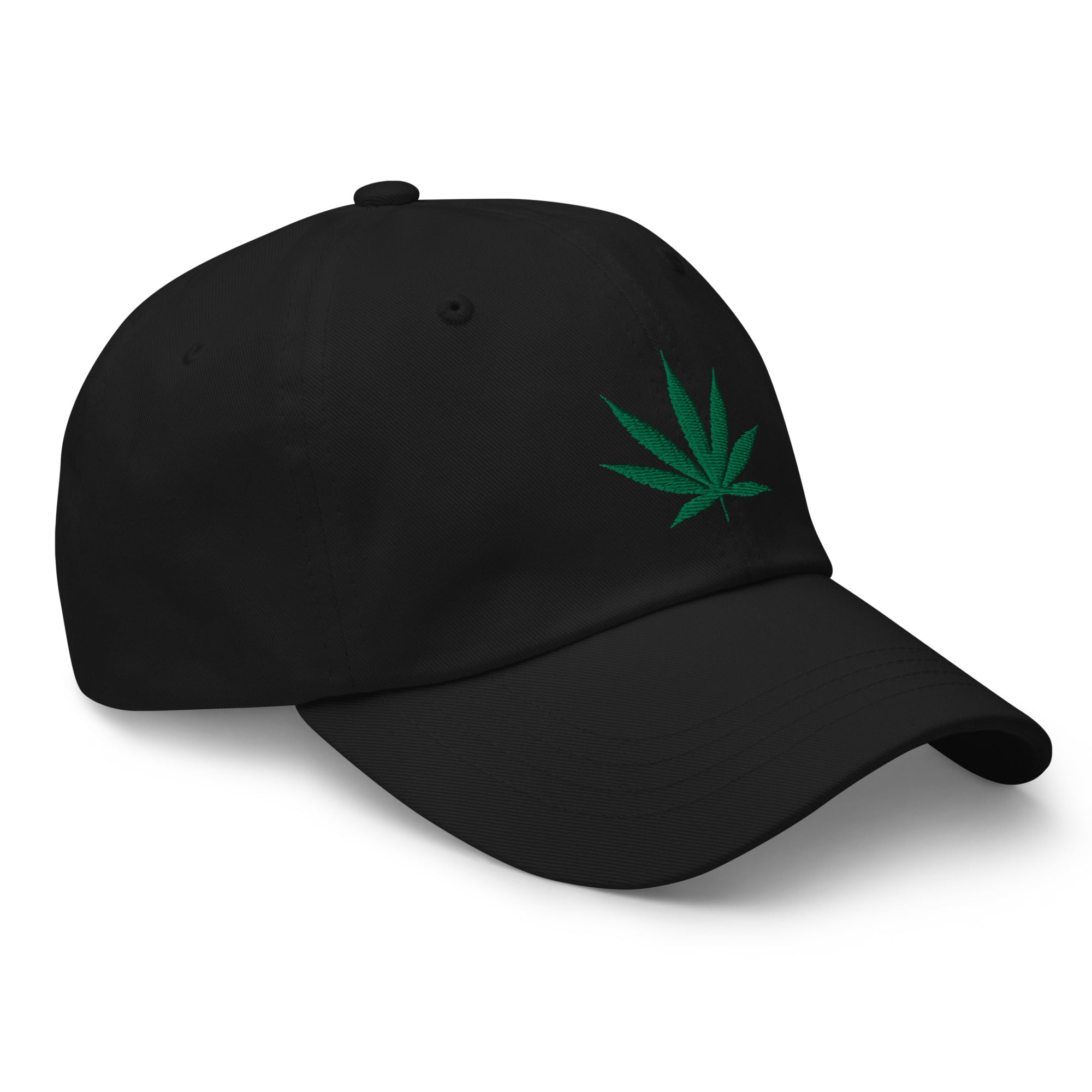 Pot Leaf Marijuana Embroidered Baseball Cap Dad hat - Edge of Life Designs