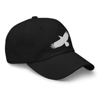 Flying Raven Black Bird embroidered dad hat, product image 4