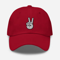 The V Sign for Victory Hand Gesture embroidered dad hat, product image 7