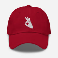 Okay Sign Hand Gesture Symbol embroidered dad hat, product image 7