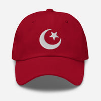 Star and Crescent Moon Ancient Symbol embroidered dad hat, product image 7