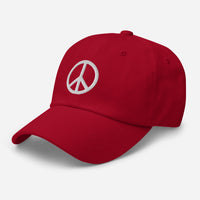 Peace Symbol Icon Namaste No War embroidered dad hat, product image 9