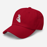 Okay Sign Hand Gesture Symbol embroidered dad hat, product image 9