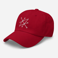 White Sigil of Fallen Angel Azazel Occult Symbol embroidered dad hat, product image 9