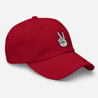 The V Sign for Victory Hand Gesture embroidered dad hat, product image 8