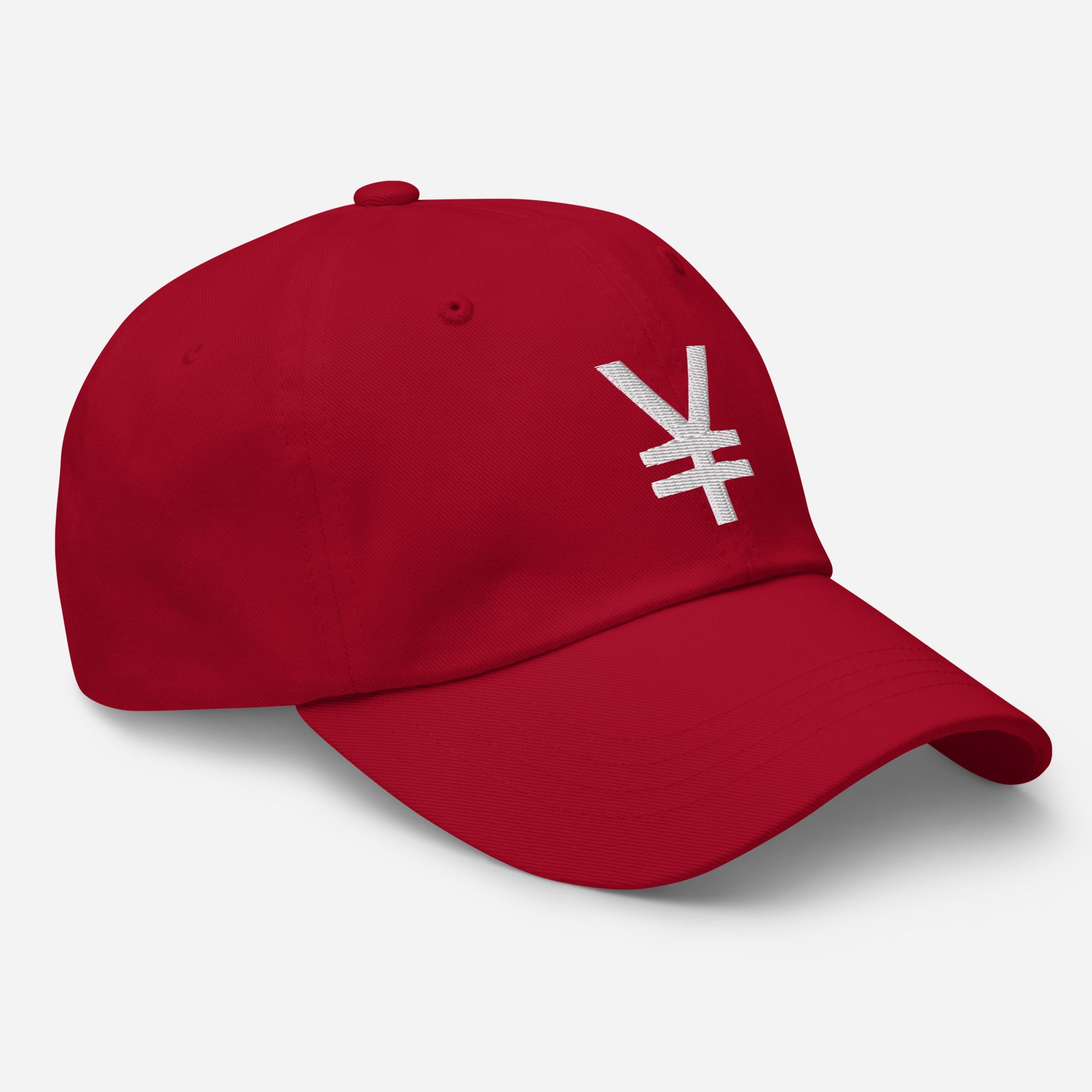 The Yen and Yuan Sign of Money Currency Embroidered Baseball Cap Dad hat