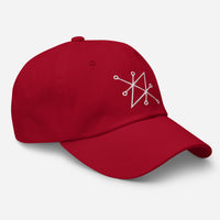 White Sigil of Fallen Angel Azazel Occult Symbol embroidered dad hat, product image 8