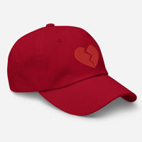 Red Broken Heart Valentine's Day embroidered dad hat, product image 8