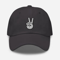 The V Sign for Victory Hand Gesture embroidered dad hat, product image 13