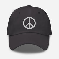 Peace Symbol Icon Namaste No War embroidered dad hat, product image 13