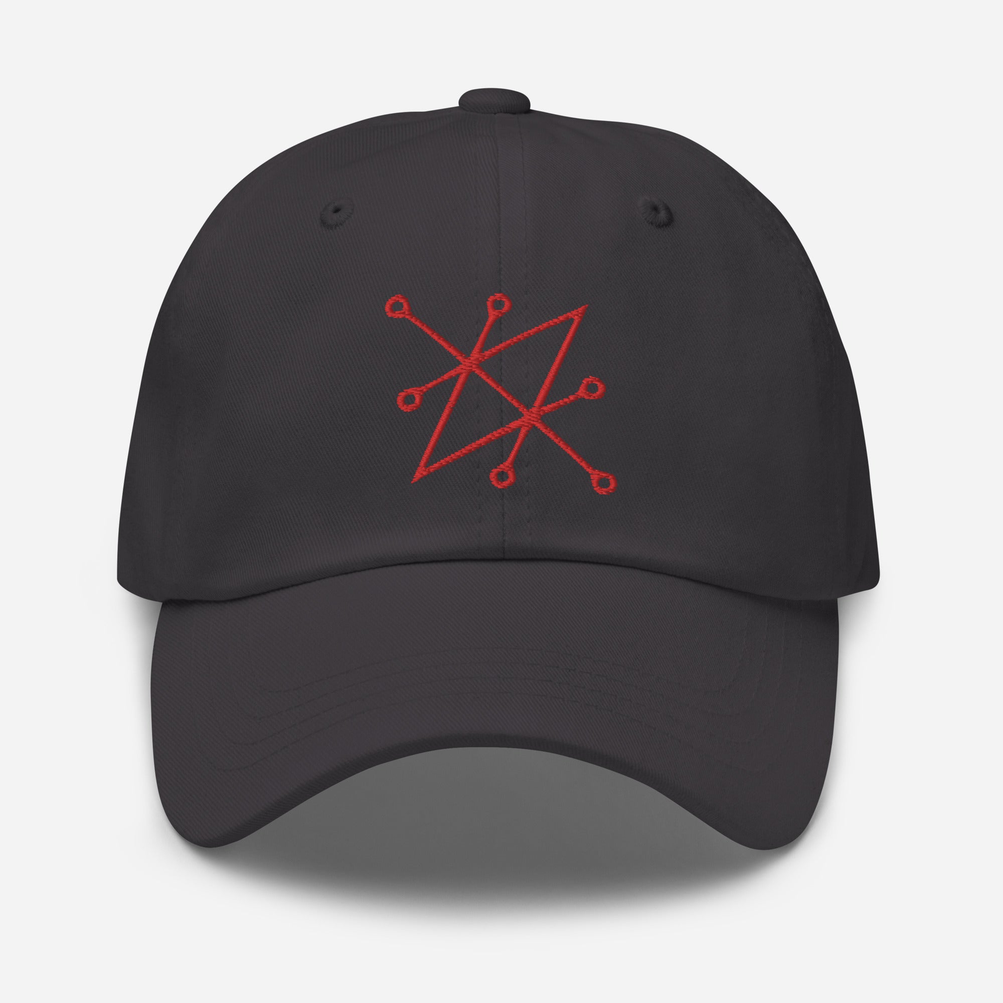 Red Sigil of Fallen Angel Azazel Occult Symbol Embroidered Baseball Cap Dad hat