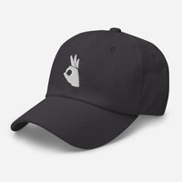 Okay Sign Hand Gesture Symbol embroidered dad hat, product image 15