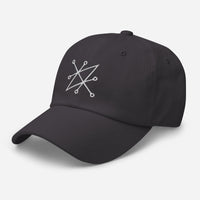 White Sigil of Fallen Angel Azazel Occult Symbol embroidered dad hat, product image 15